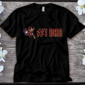 Iron Man Number 1 Dad Father's Day T-Shirt Unisex Adult T-shirt Kid Shirt